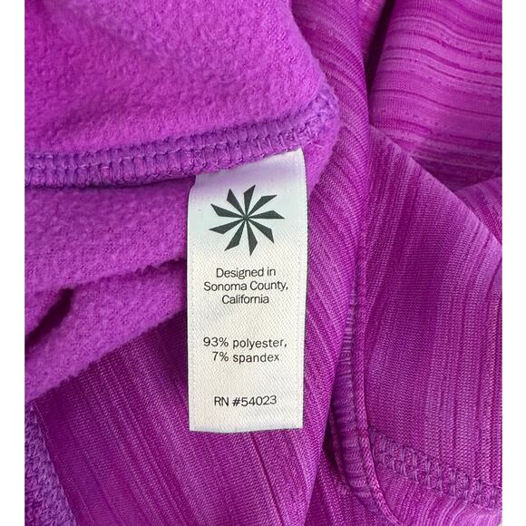 Athleta Pink Space Dye Full Zip HoodieWomen’s Medium Running Yoga Athleisure - Picture 6 of 6
